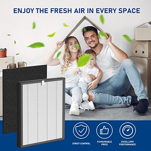 Fizerneer 4-Pack HEPA & Activated Carbon Filters for ProHEPA 9000 Air Purifier