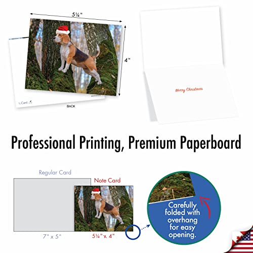Bouncing Beagles Christmas Notecards – Best Card Co. 20 Assorted 4x5 Cards