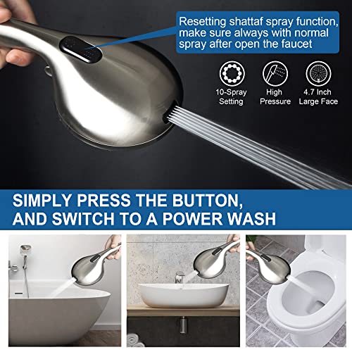 High Pressure Handheld/Rain 82-mode 3-way Shower Head Combo with