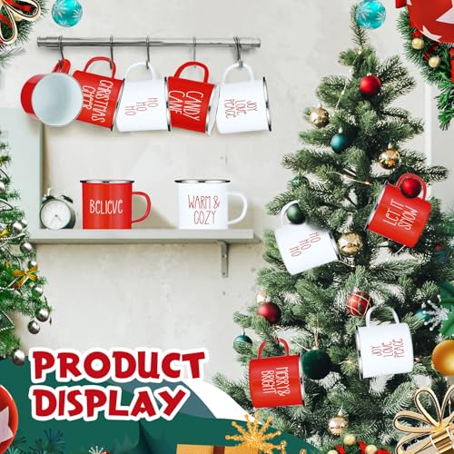 Sieral 27-Pack Christmas Enamel Coffee Mugs, 12 oz Winter Hot Chocolate Cups
