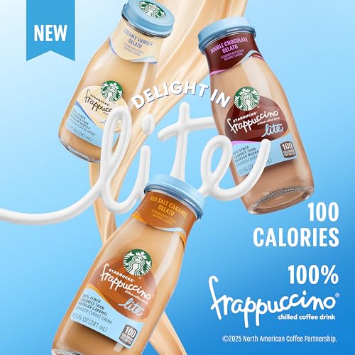 Starbucks Frappuccino Lite Creamy Vanilla Gelato Bottles - 9.5oz Pack of 12