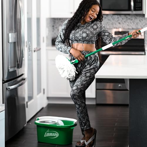 Libman Tornado Spin Mop System with Bucket & Wringer - Spin Mop Plus 1 Refill