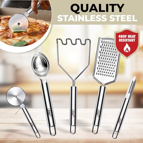 Kaluns Khaki 50-Piece Silicone Kitchen Utensil Set Heat-Resistant Non-Stick Cooking Tools