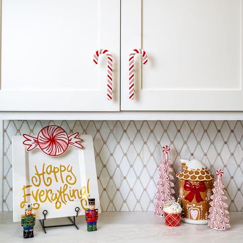 Knobēz Handlez Small Candy Cane Decorative Drawer Handle Covers (8 Pack) by Knobēz