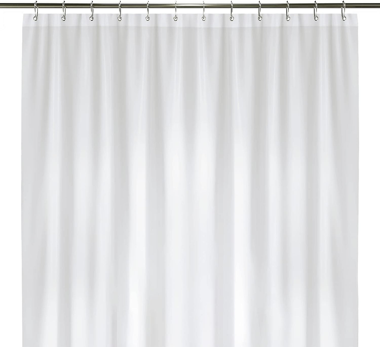 LiBa Waterproof Shower Curtain | Premium Non-Toxic PEVA with Rust-Proof Grommets - White 72x78 Inches