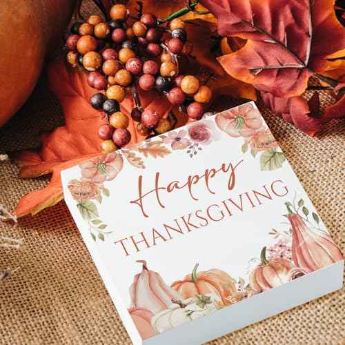 Thanksgiving Gifts, Thanksgiving Fall Decor, Fall Decor, Thanksgiving Decorations for Home, Thanksgiving Wooden Box Sign, Autumn Harvest Thanksgiving Wooden Square Sign, Happy Thanksgiving Day Sign