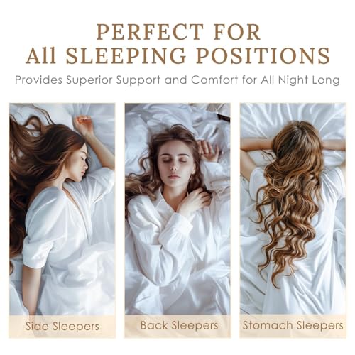 HUXMEYSON Pillows Standard Size Set of 4, Down Alternative Fill