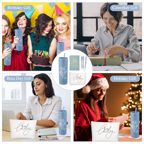 Funnymoom Boss Lady Gift Set Blue - Boss Appreciation Gift for Women, Bosses Day & Birthday