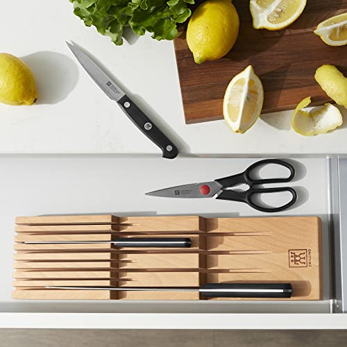 In Drawer Knife Block Beechwood - 8 Slot Knife Storage Organizer - Zwilling