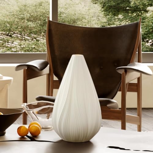 Ceramic Table Lamp with Floral Texture - Modern Handmade Bedside Light - Flora Variation