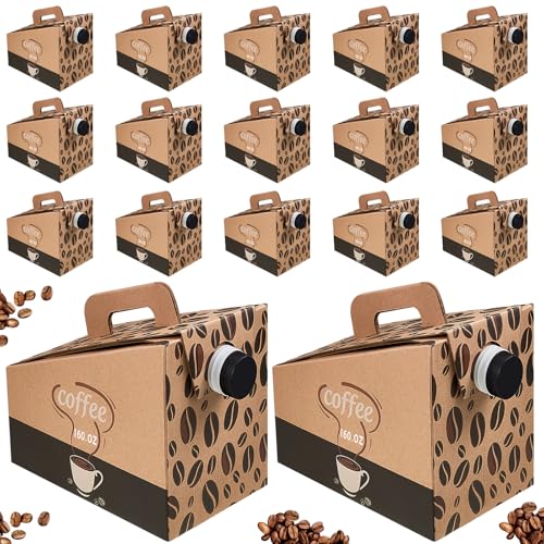 Dandat 30 Pack Coffee To Go Dispenser Box 96 oz with Handle & Leak-Proof Lid