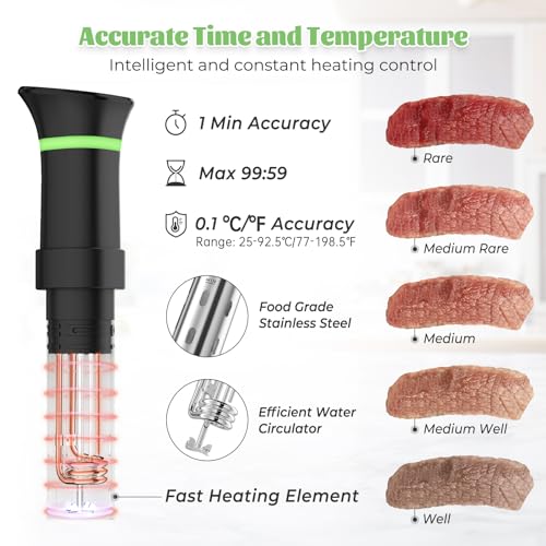 1000W Sous Vide Cooker Immersion Circulator with Recipe Control