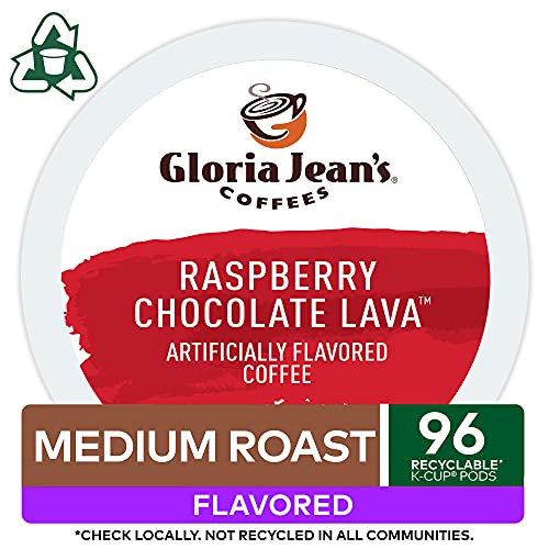 Raspberry Chocolate Lava Flavored Coffee Pods - 24 Count Pack of 4 for Keurig