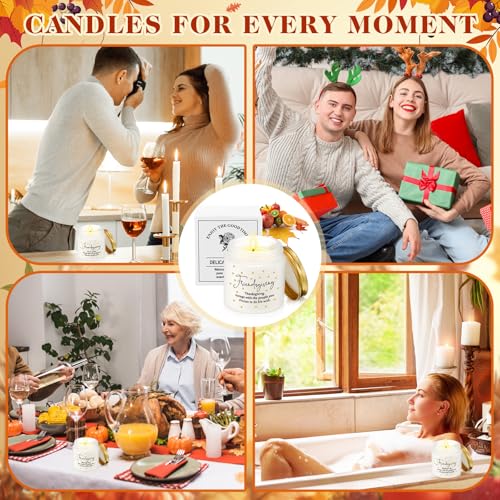 Conelist 12 Pcs Fall Scented Soy Wax Jar Candles 3.5oz Autumn Gift Set