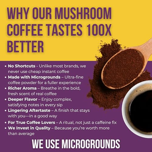 Grateful Earth Instant Mushroom Coffee Pack of 20 with Lion's Mane & Adaptogens