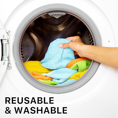 12x16 Microfiber Cleaning Cloths 150 Pack - Multi-Color, Scratch-Free & Absorbent