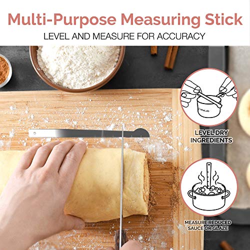 Country Chic 22-Piece Stainless Steel Measuring Cups & Spoons Set with Conversion Chart