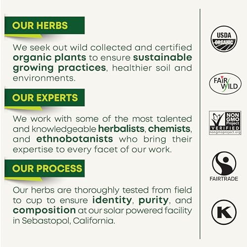 Organic Spearmint Tea Bags - 16 Count Pack of 6, Herbal, Caffeine-Free, USDA Organic, Ethical Sourcing