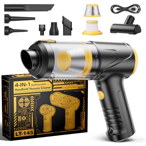 Cordless Handheld Vacuum Cleaner with 21KPa Suction & 4-in-1 Accessories