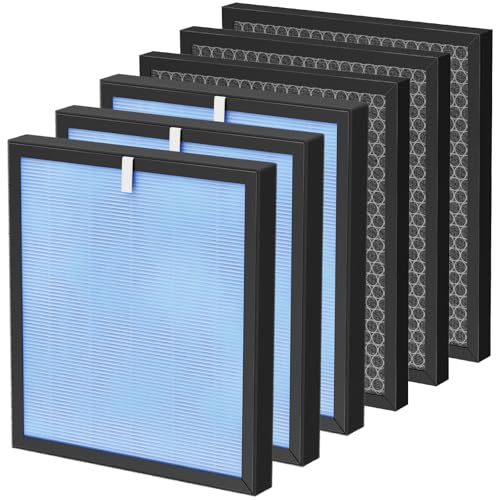 HSP001 Filter Replacement 3 Pack for HATHASPACE Air Purifier HSP001 - 4-Layer HEPA & Carbon Filters