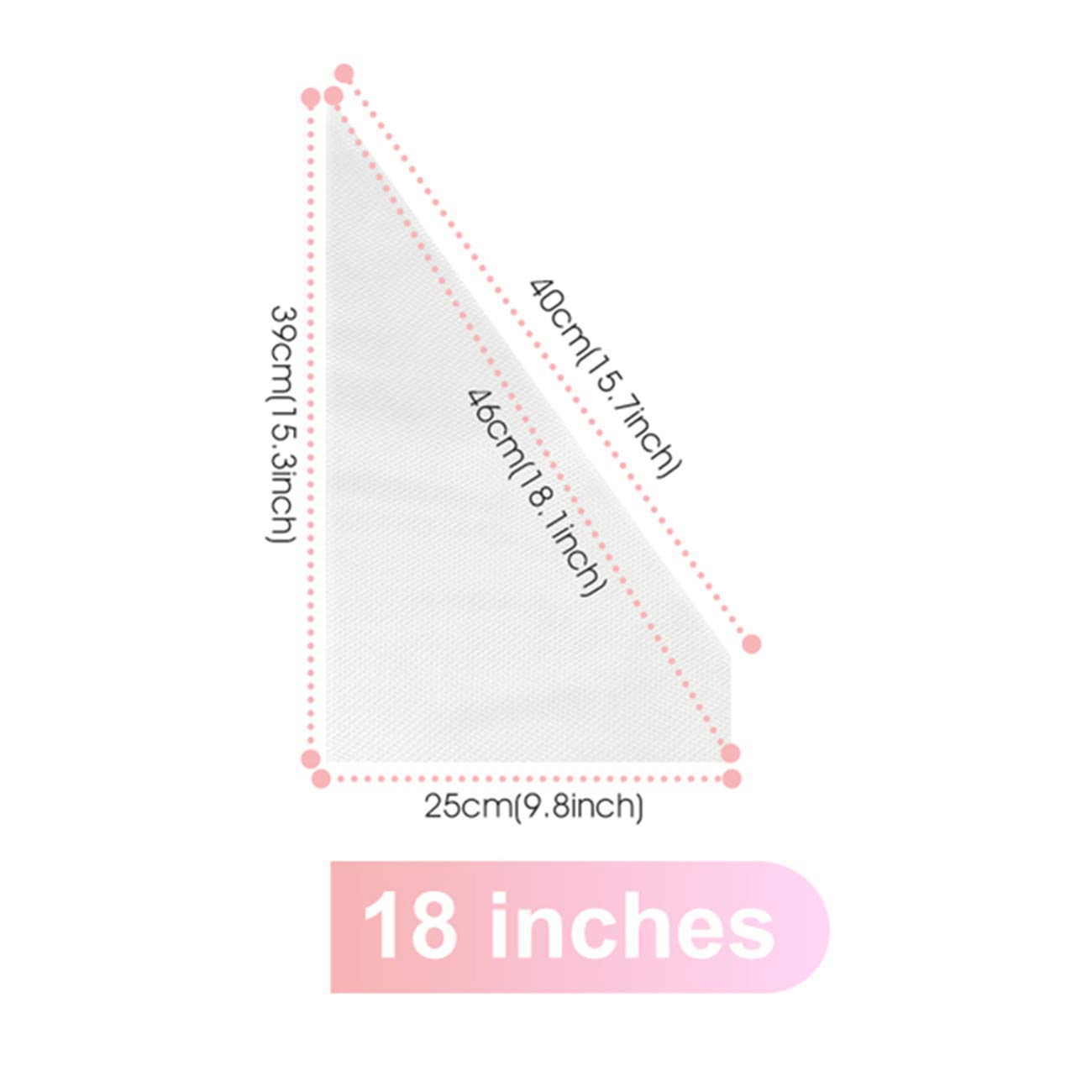 VolksRose 100Pcs Disposable Piping Bags, 18 inch Anti Burst and Non-Slip Pastry Bags, Thicken Cake Decorating Bags Icing Piping Bags for Cake Cupcakes Cookies Frosting, White