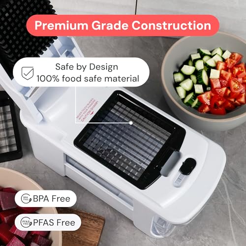 White Fullstar Pro XL Vegetable Chopper & Mandoline Slicer 4-in-1 Kitchen Tool