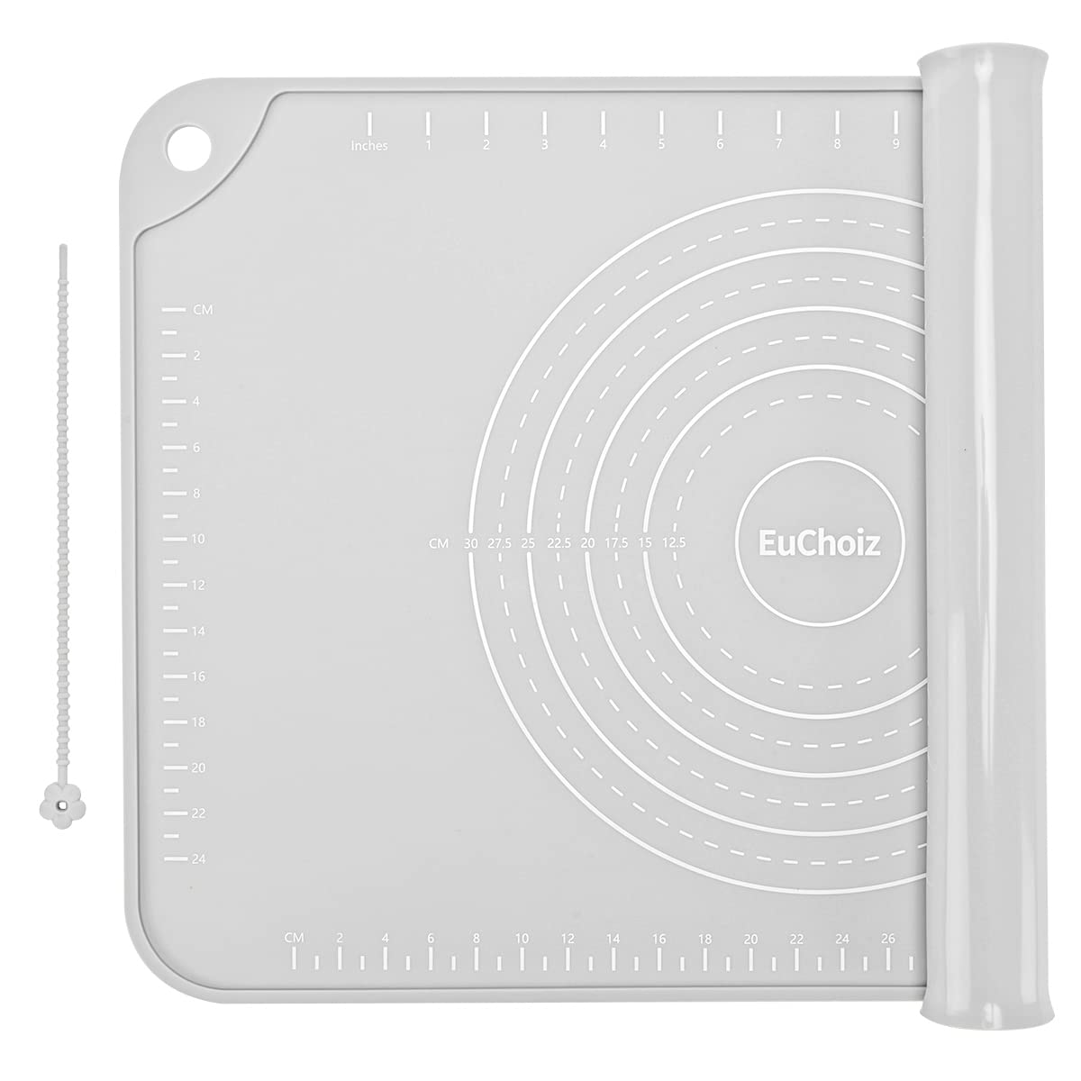 EuChoiz Silicone Pastry Mat 32"*24" Extra Thick Non Stick Baking Mat Food Grade Silicone Dough Rolling Mat with Edge Heightening Large
