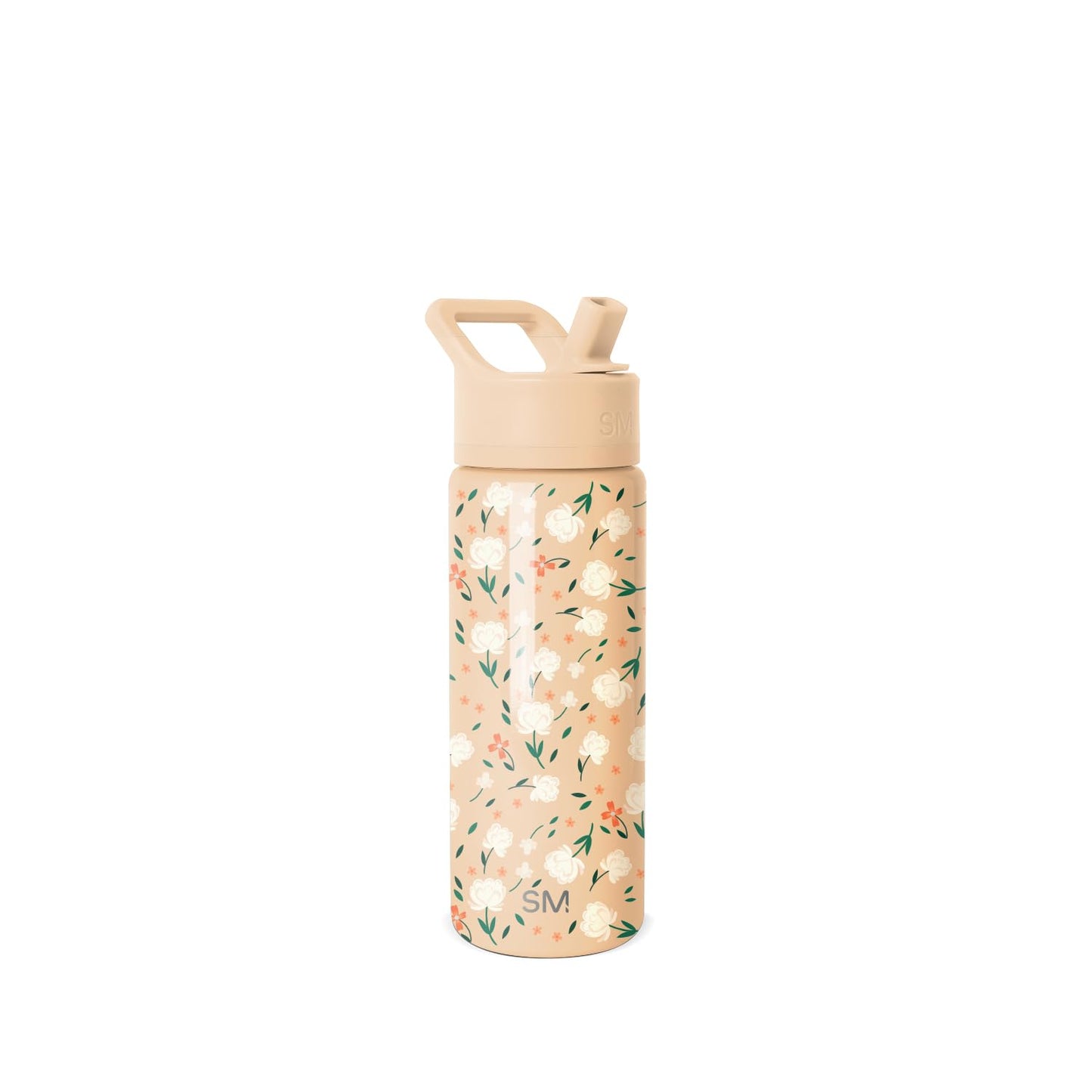 Simple Modern Kids Summit Water Bottle with Straw Lid | 18oz Stainless Steel Cup Insulated Tumbler for Toddlers, School | Chloe Floral
