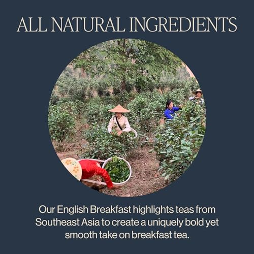 Organic Black Loose Leaf Tea - English Breakfast, Caffeinated, 1lb - Rich, Malty Flavor