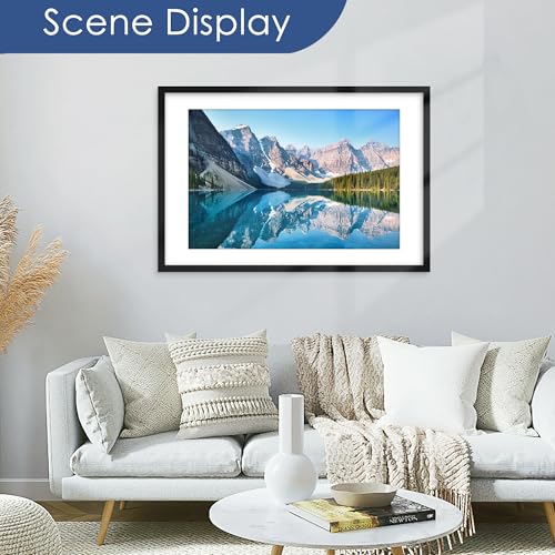PEALSN Black 24x36 Poster Frame for Art & Photos with Mat - Fits 20x30 or 24x36 Posters