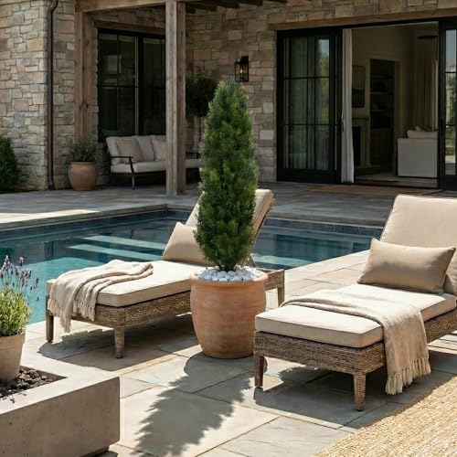 Artificial Cedar Tree 4 ft UV-Resistant Outdoor Plant - Lifelike Faux Tree