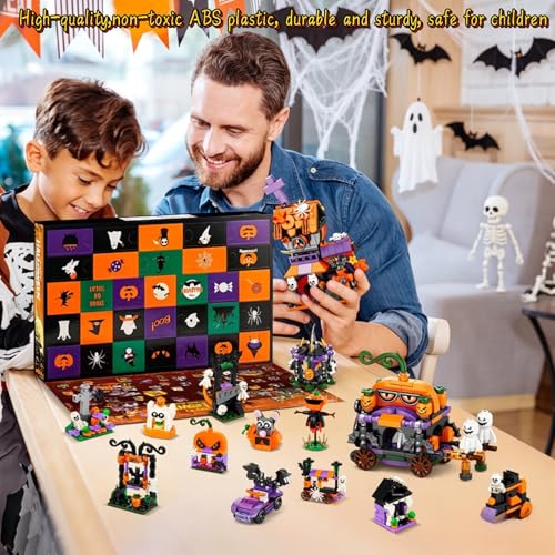 Rohxizw Halloween Advent Calendar 2026 - 31 Days Countdown Spooky Haunted House Building Blocks - CT-Halloween