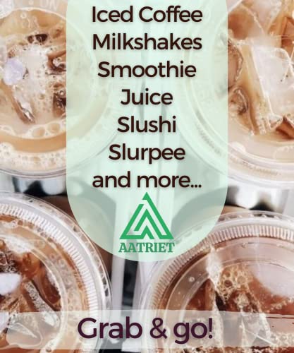 Disposable 32 oz Clear Plastic Cups with Lids & Straws - Party Drinkware Set
