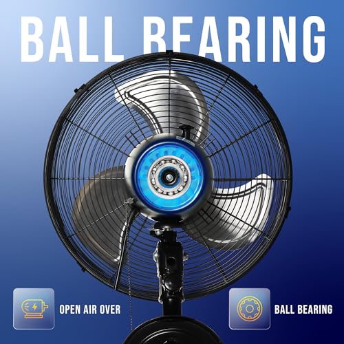 16 Inch Pro Series Oscillating Wall Mount Fan - Heavy Duty Industrial Ventilation - Tornado Variation 1
