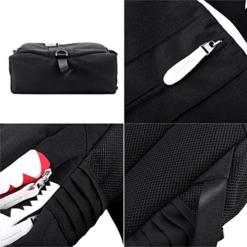 MCWTH Shark Backpack for Teen Boys - Glow School Bookbag, Waterproof & Comfortable