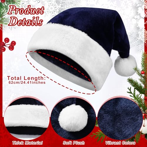 JaGely Multicolor Plush Santa Hat Gnome Hat Xmas Dwarf for Adults Men Women Holiday Party Supplies (9)