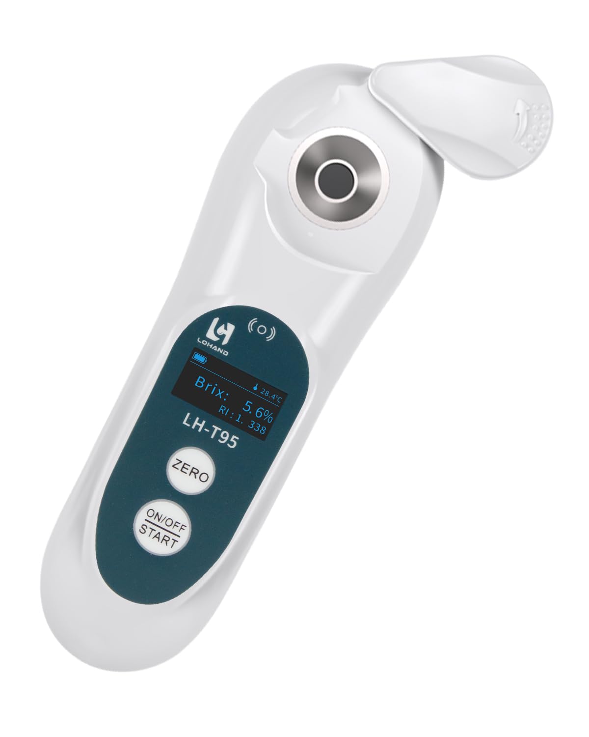 3-in-1 Digital Brix Refractometer with ATC/Refractive Index(RI), 0-95% Brix Measurement Range, High Accuracy Fast Touchscreen Test for Honey/Maple Syrup/Fruit Juice/Coffee