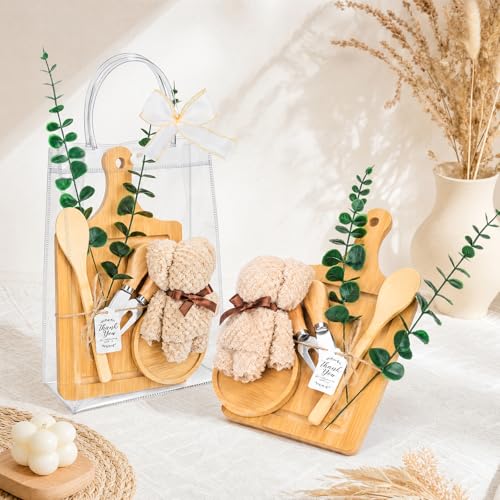 Baby Shower Gift Set with Cheese Boards, Bear Towels & Party Supplies