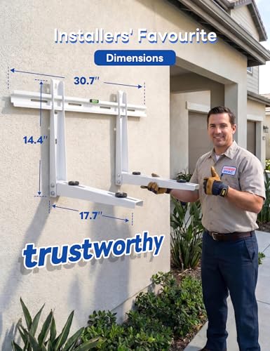 Mini Split Wall Mounting Bracket - 7000-12000 BTU Support, Galvanized Steel