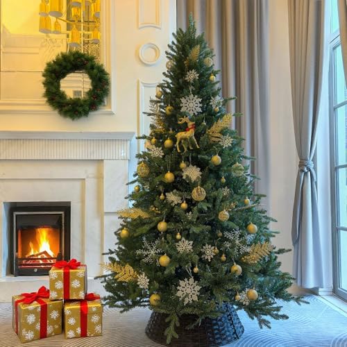 5FT Unlit Artificial Christmas Tree - Realistic 1239 Tips for Small Rooms