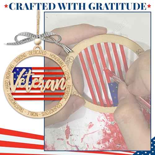 US Veteran Christmas Ornament - Army Veteran Gift from Wife, Daughter, Son - Military Gifts for New Year
