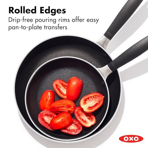OXO 8” & 10” Nonstick Frying Pan Set with Ceramic Coating, Dishwasher & Oven Safe