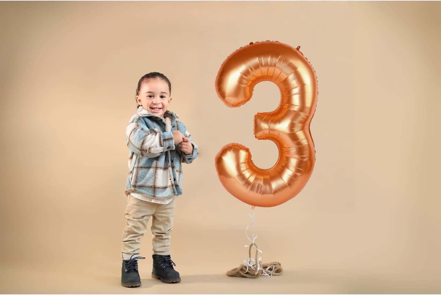 Orange 5 Balloon - 40 Inch Number Balloon for 5th Birthday Party Decorations