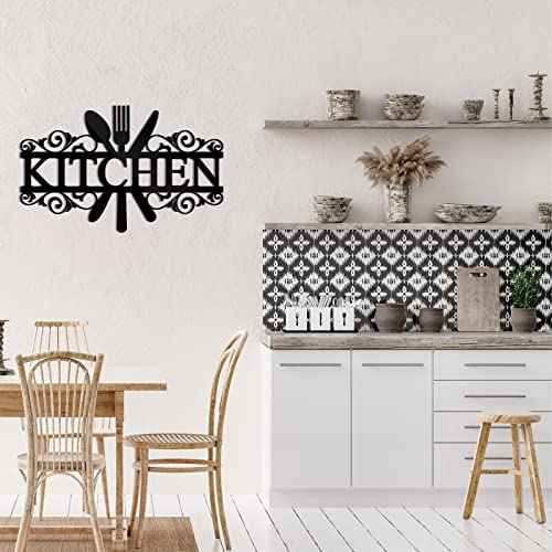 Spakon Wall Stickers for Kitchen Acrylic Decals Kitchen Wall Decorations 3D Mirror Decor for Dining Room Home(Black)