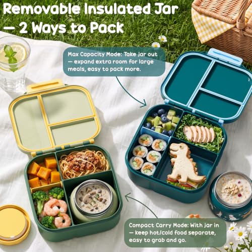 Kids Bento Lunch Box Set with Thermo Food Jar - Game Variation