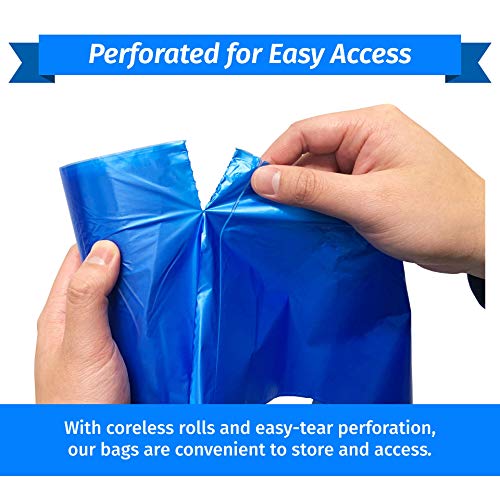40-45 Gallon Recycling Trash Bags - Blue 200 Count Bulk Recyclable Garbage Liners