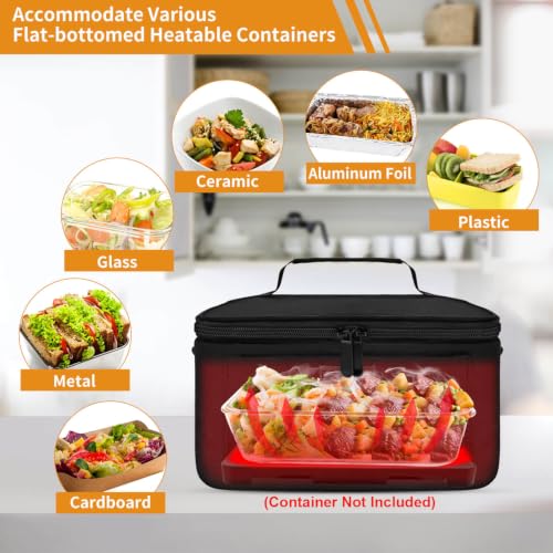 Aotto Portable Oven, Electric Lunch Box Food Heater - 12V/24V/110V
