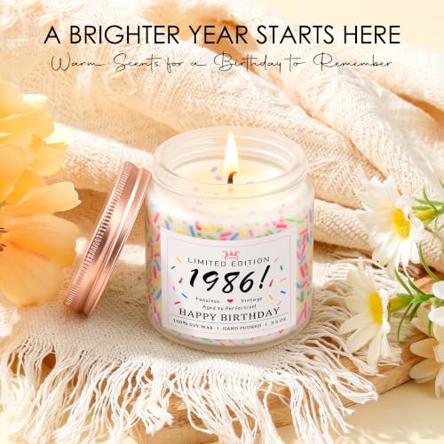 40th Birthday Gifts for Women - Happy 40 Year Old Vintage 1986 Gift - Variation: 40th