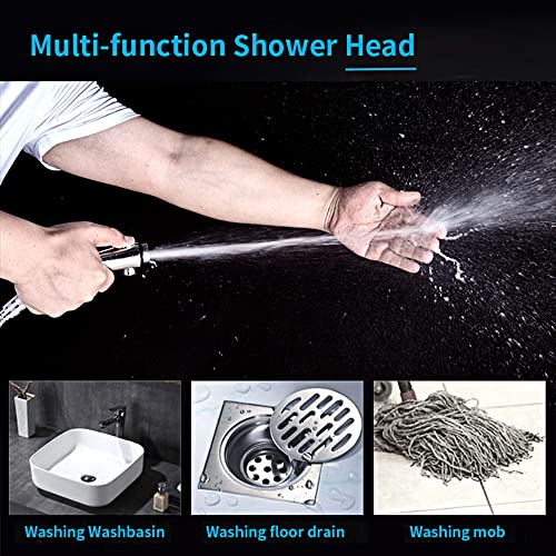 KAIYING Chrome High Pressure Handheld Shower Head with Pause Button and 3 Settings