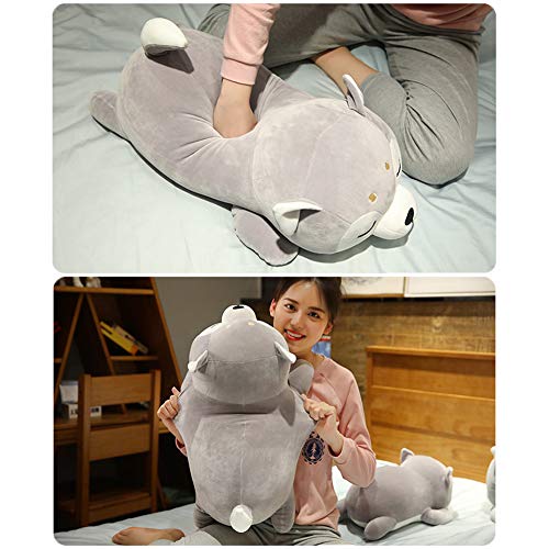 Husky Plush Pillow,Huskie Stuffed Animal Toy Puppy Throw Pillow for Kids and Adults (13.7 inch)